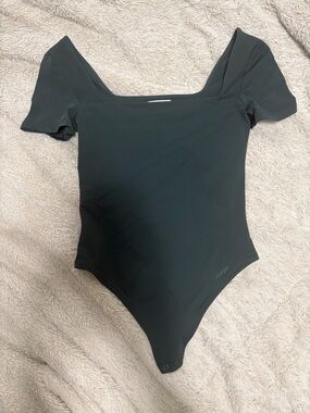 Aritzia Contour Dark Green Tee Bodysuit